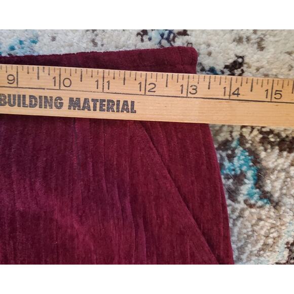 VTG Yves Saint Laurent Straight Skirt Merlot Courderoy Sz 38 US 8 Med *See Pics - Picture 9 of 10